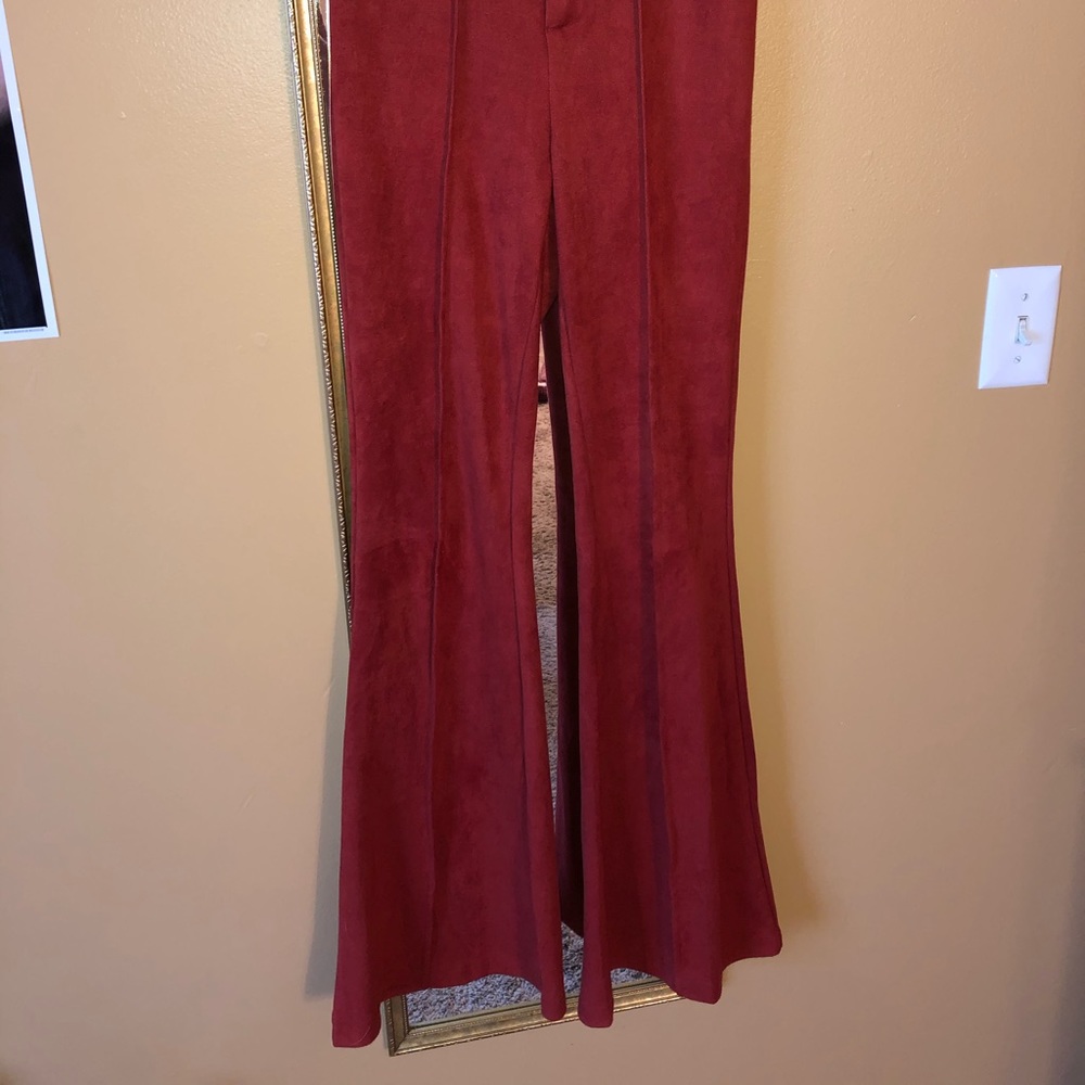 Ladies suede bell bottoms